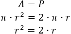 igualamos la fórmula del área y del perímetro del círculo, A = P, obteniendo la ecuación r² = 2·r Calculadora del área del círculo a partir de alguno de los siguientes datos: radio, diámetro, perímetro o lado del cuadrado inscrito. La calculadora muestra las operaciones realizadas. Se proporcionan las fórmulas que utiliza la calculadora y una colección de problemas resueltos relacionados con el área del círculo. Calcularea. Matemáticas. Geometría plana.