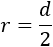 r = d/2 Calculadora del área del círculo a partir de alguno de los siguientes datos: radio, diámetro, perímetro o lado del cuadrado inscrito. La calculadora muestra las operaciones realizadas. Se proporcionan las fórmulas que utiliza la calculadora y una colección de problemas resueltos relacionados con el área del círculo. Calcularea. Matemáticas. Geometría plana.
