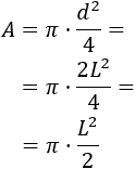 sustituimos d² = 2L² en la fórmula A = π·d²/4, obteniendo A = π L²/2 Calculadora del área del círculo a partir de alguno de los siguientes datos: radio, diámetro, perímetro o lado del cuadrado inscrito. La calculadora muestra las operaciones realizadas. Se proporcionan las fórmulas que utiliza la calculadora y una colección de problemas resueltos relacionados con el área del círculo. Calcularea. Matemáticas. Geometría plana.
